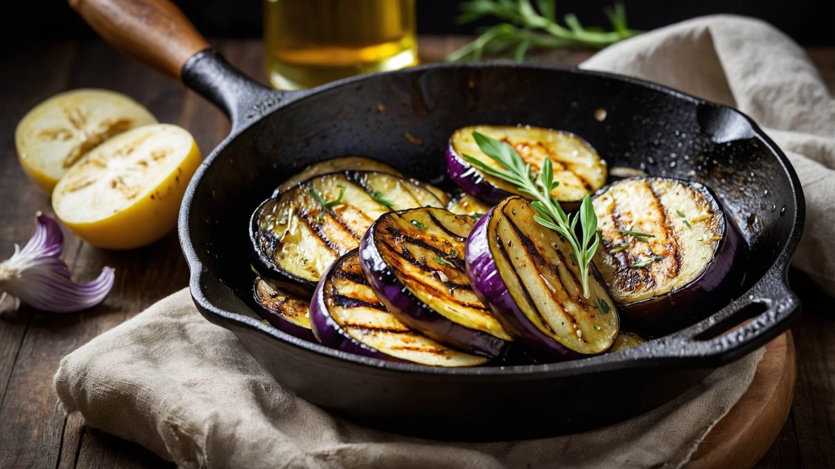 recette aubergines à la poele